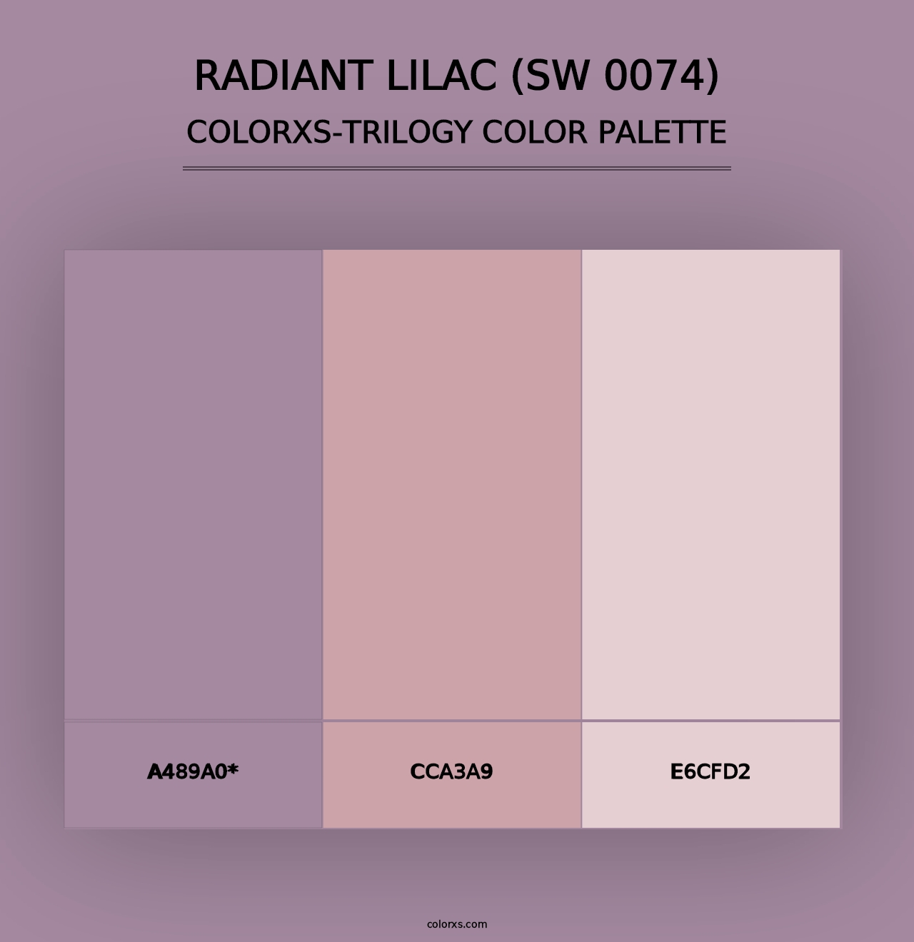 Radiant Lilac (SW 0074) - Colorxs Trilogy Palette