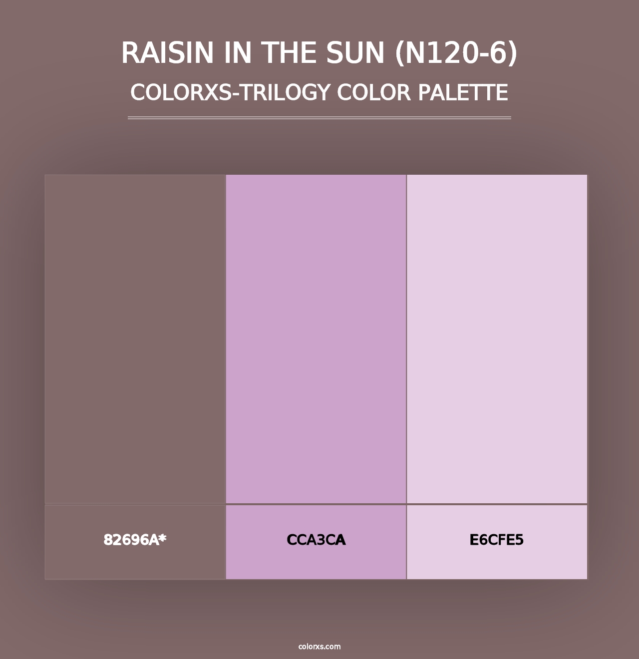 Raisin In The Sun (N120-6) - Colorxs Trilogy Palette