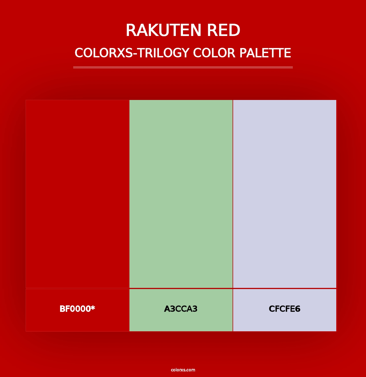 Rakuten Red - Colorxs Trilogy Palette