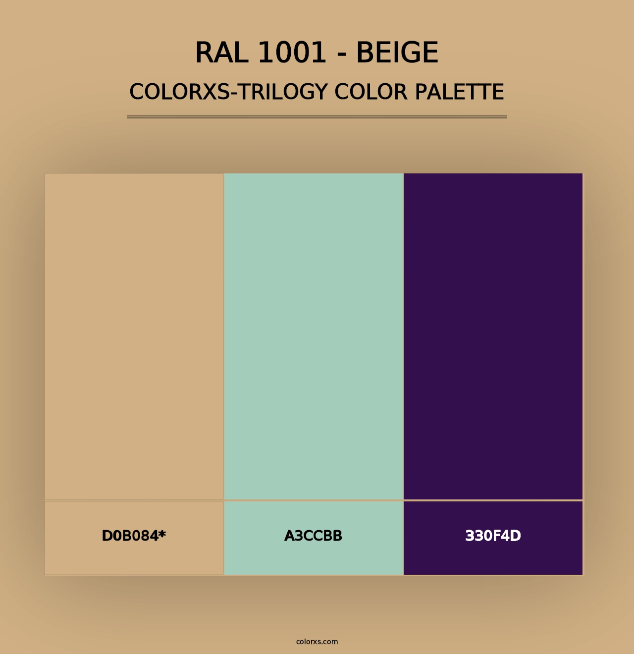 RAL 1001 - Beige - Colorxs Trilogy Palette