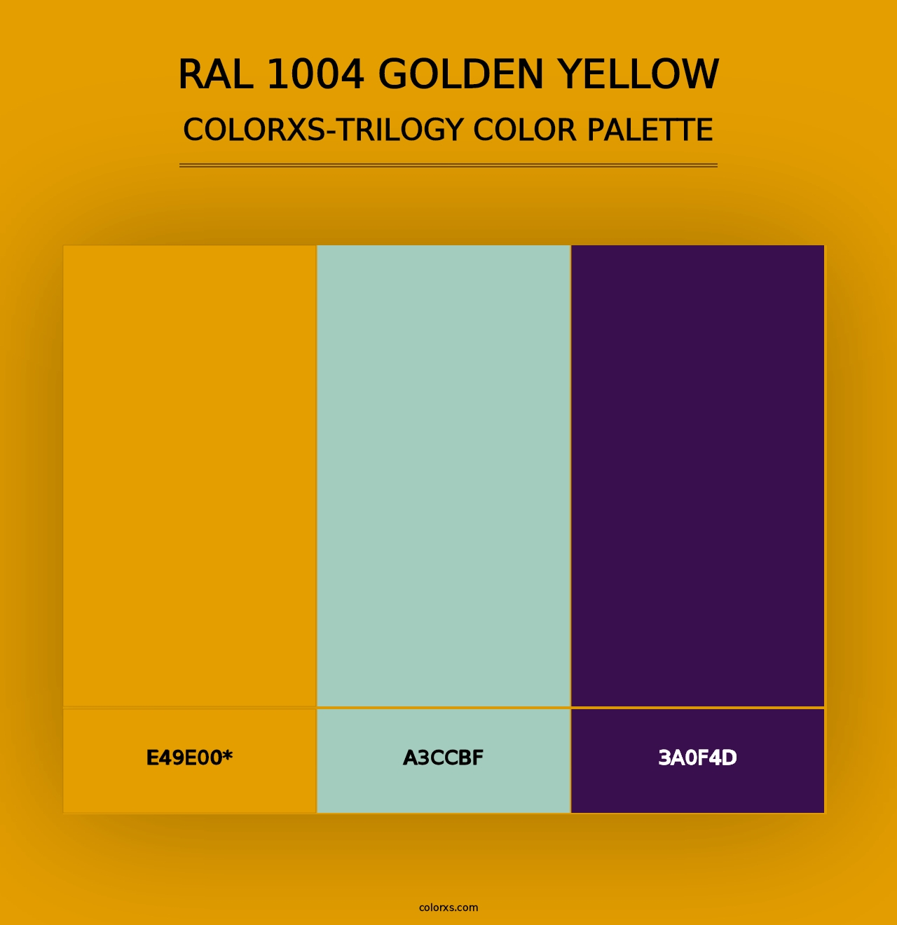 RAL 1004 Golden Yellow - Colorxs Trilogy Palette