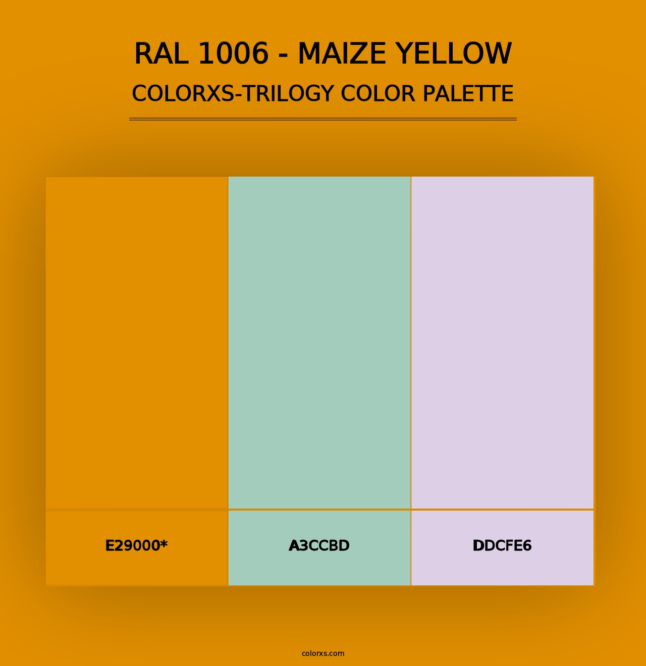 RAL 1006 - Maize Yellow - Colorxs Trilogy Palette