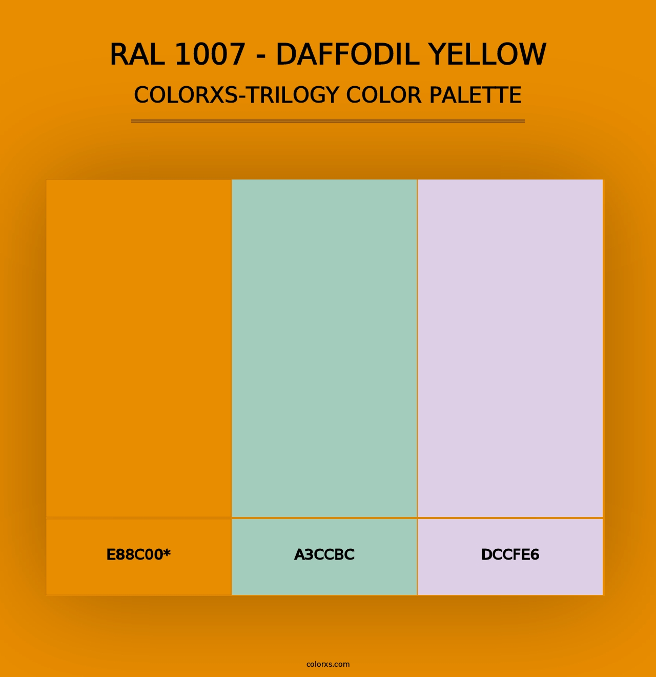 RAL 1007 - Daffodil Yellow - Colorxs Trilogy Palette