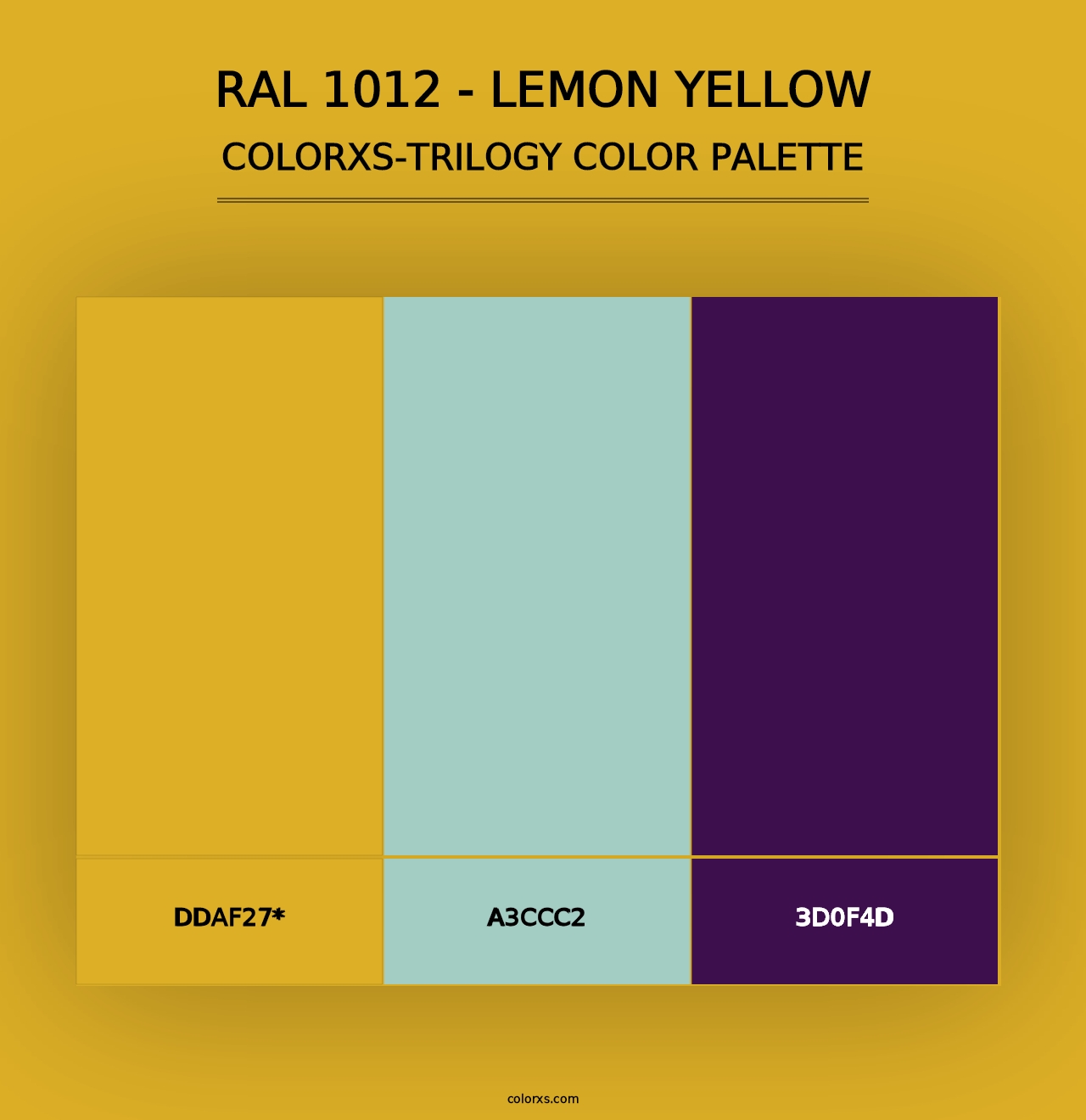 RAL 1012 - Lemon Yellow - Colorxs Trilogy Palette