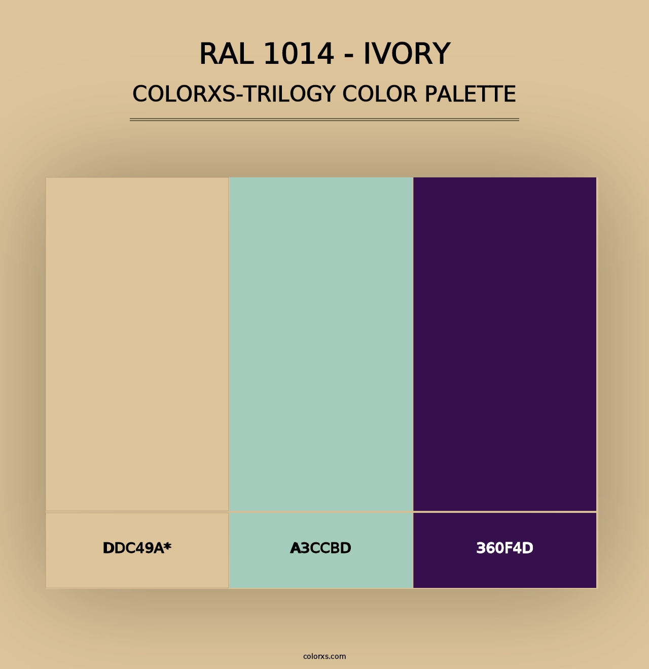 RAL 1014 - Ivory - Colorxs Trilogy Palette