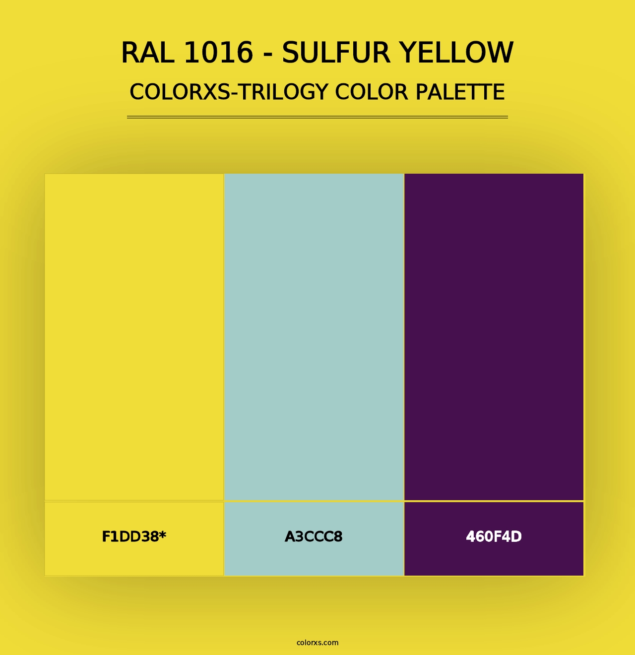 RAL 1016 - Sulfur Yellow - Colorxs Trilogy Palette