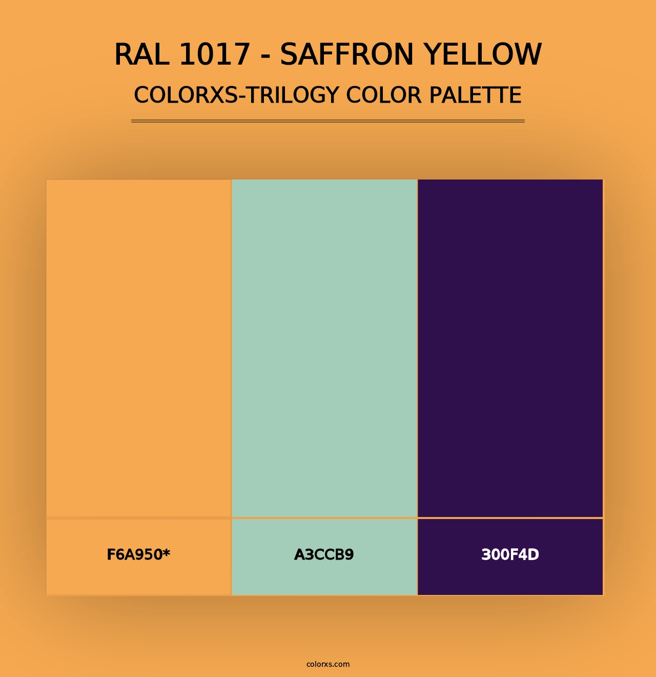 RAL 1017 - Saffron Yellow - Colorxs Trilogy Palette