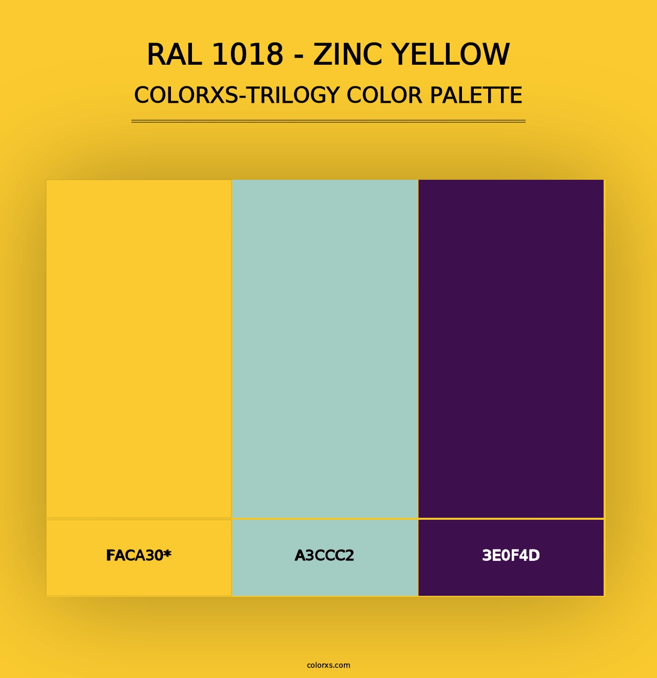 RAL 1018 - Zinc Yellow - Colorxs Trilogy Palette