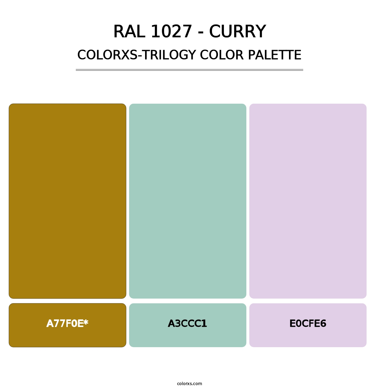 RAL 1027 - Curry - Colorxs Trilogy Palette