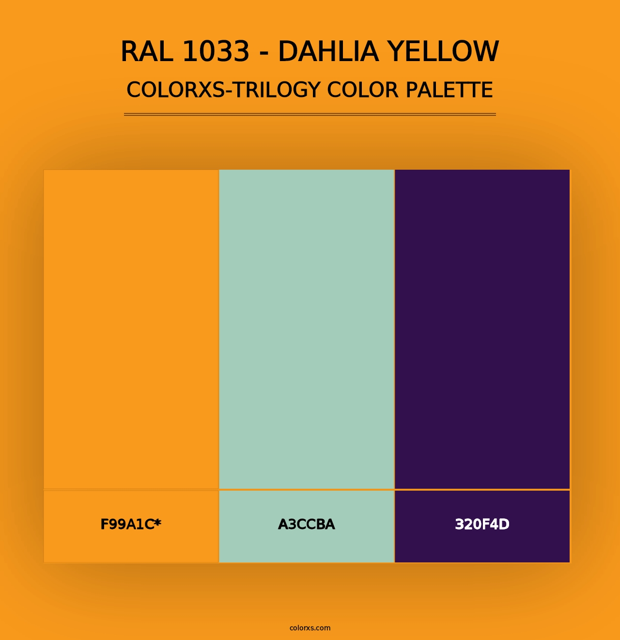 RAL 1033 - Dahlia Yellow - Colorxs Trilogy Palette