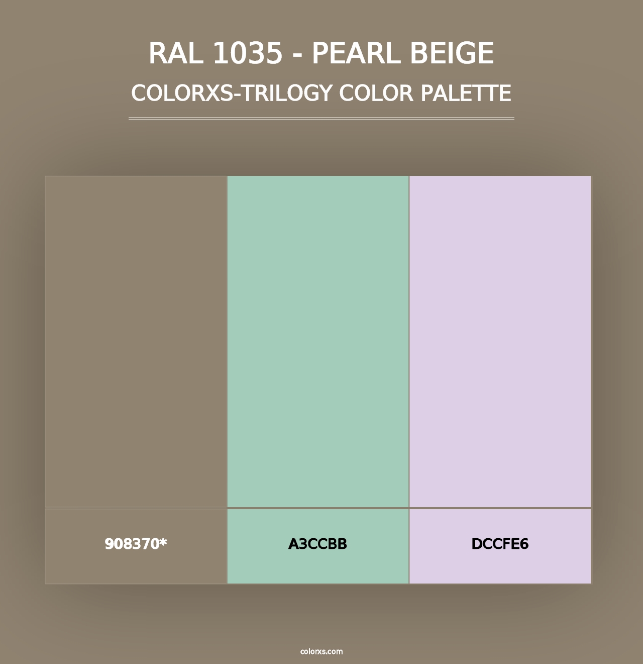 RAL 1035 - Pearl Beige - Colorxs Trilogy Palette