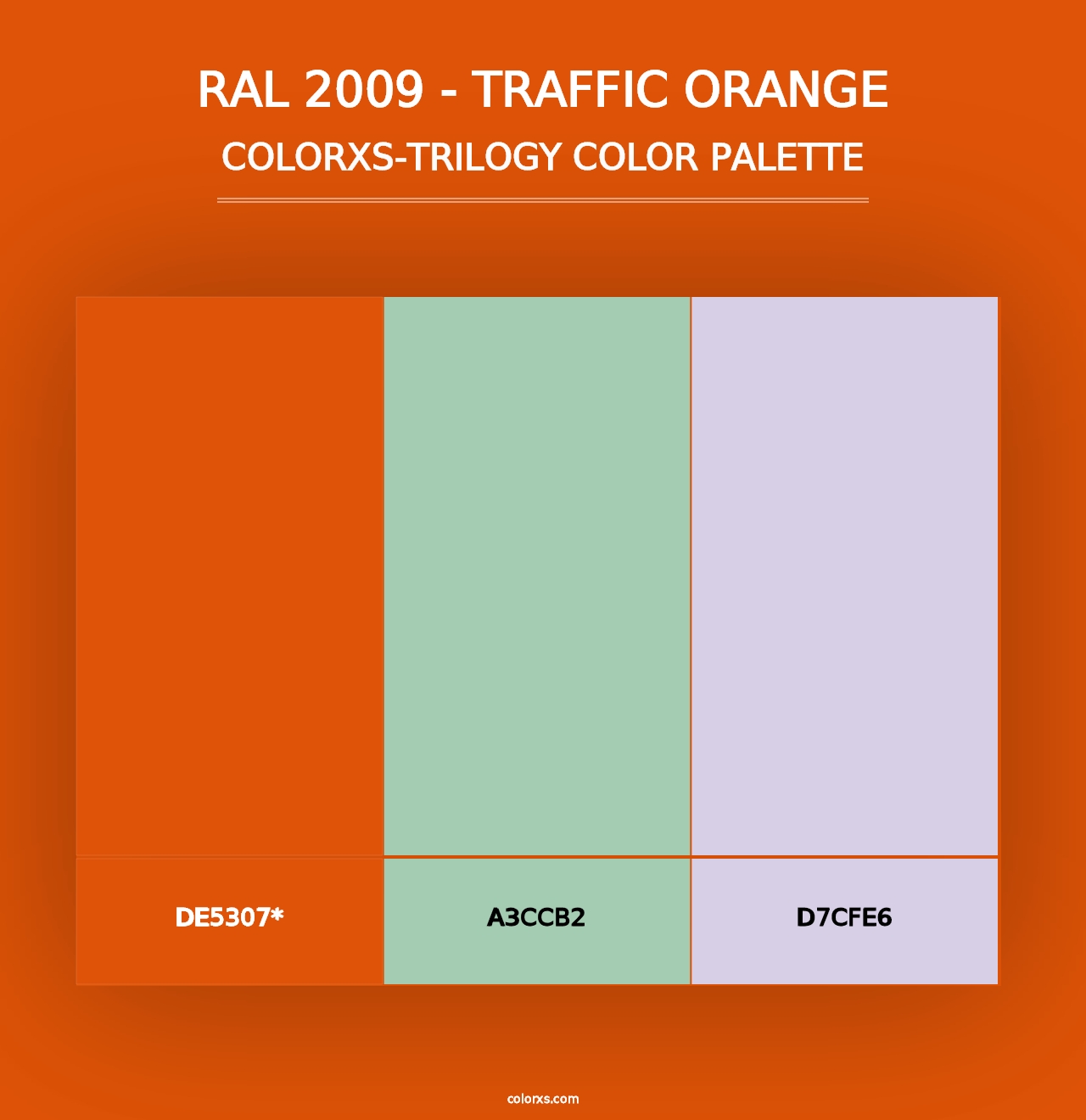 RAL 2009 - Traffic Orange - Colorxs Trilogy Palette