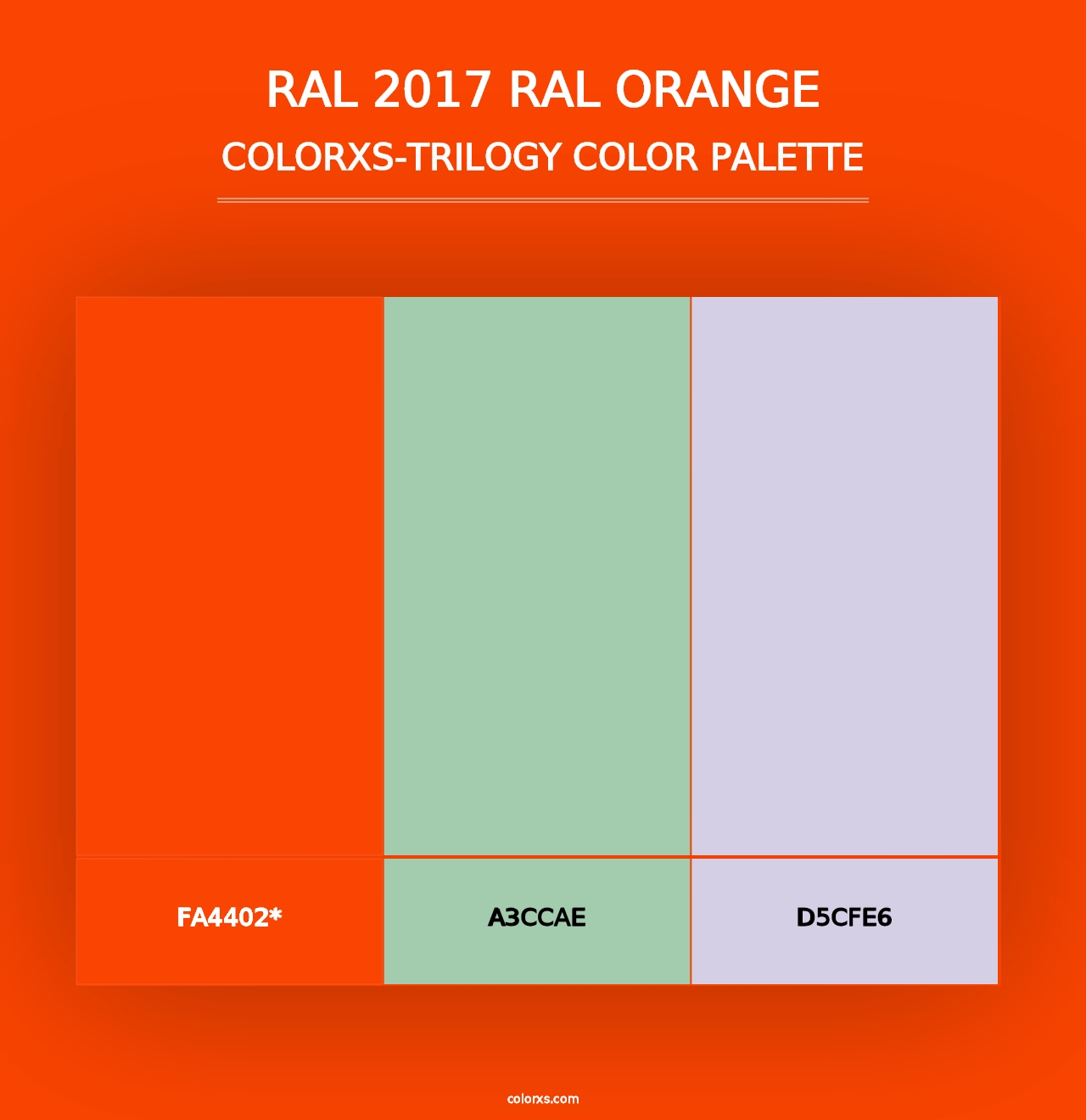 RAL 2017 RAL Orange - Colorxs Trilogy Palette