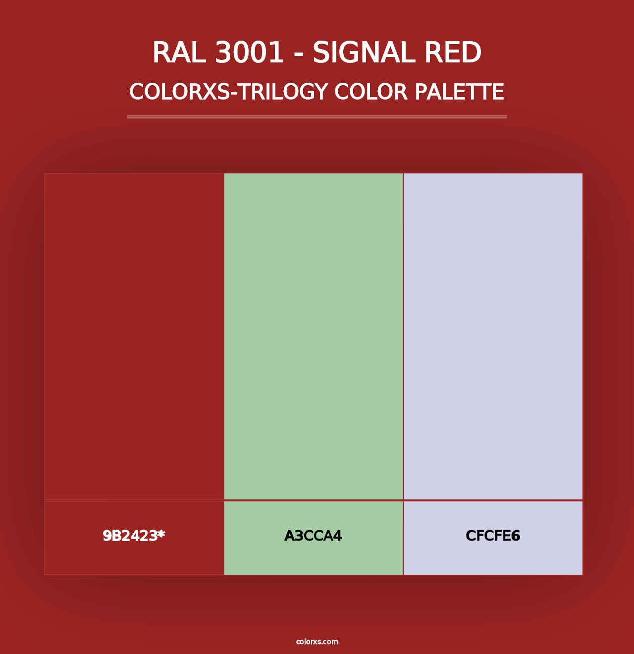 RAL 3001 - Signal Red - Colorxs Trilogy Palette