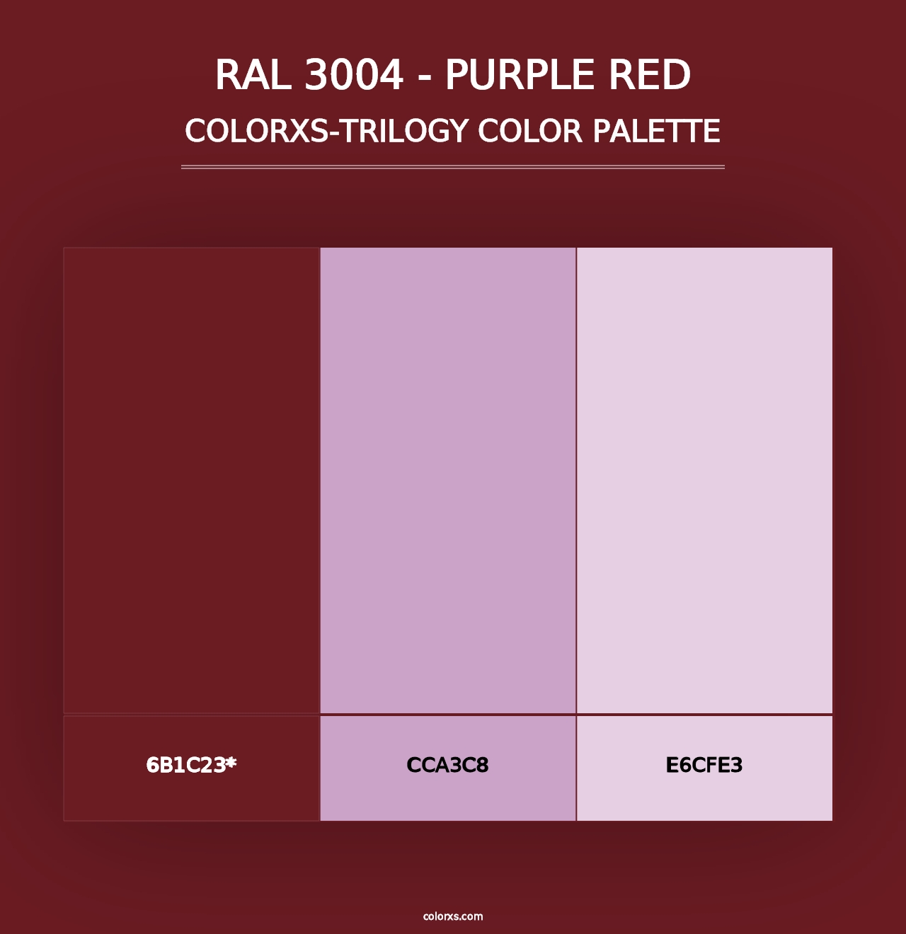 RAL 3004 - Purple Red - Colorxs Trilogy Palette