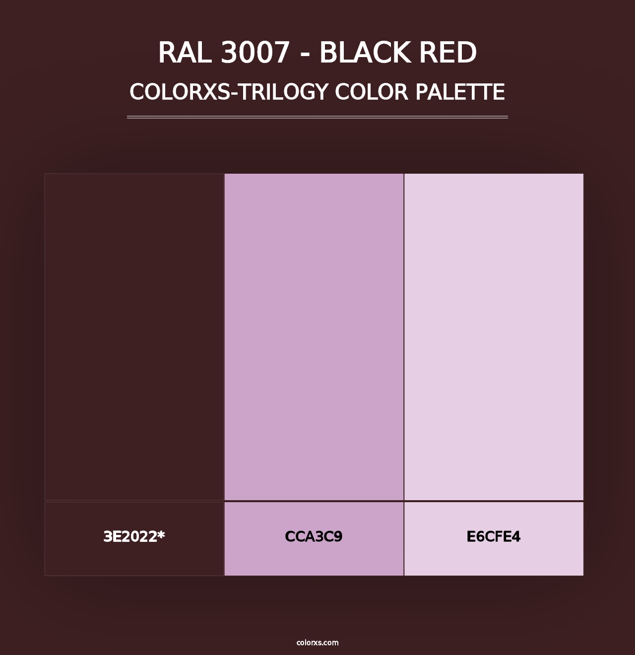 RAL 3007 - Black Red - Colorxs Trilogy Palette