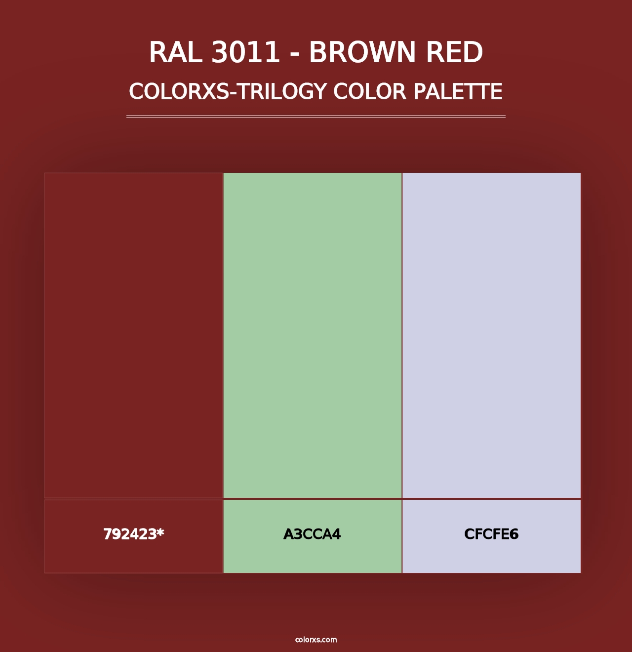 RAL 3011 - Brown Red - Colorxs Trilogy Palette