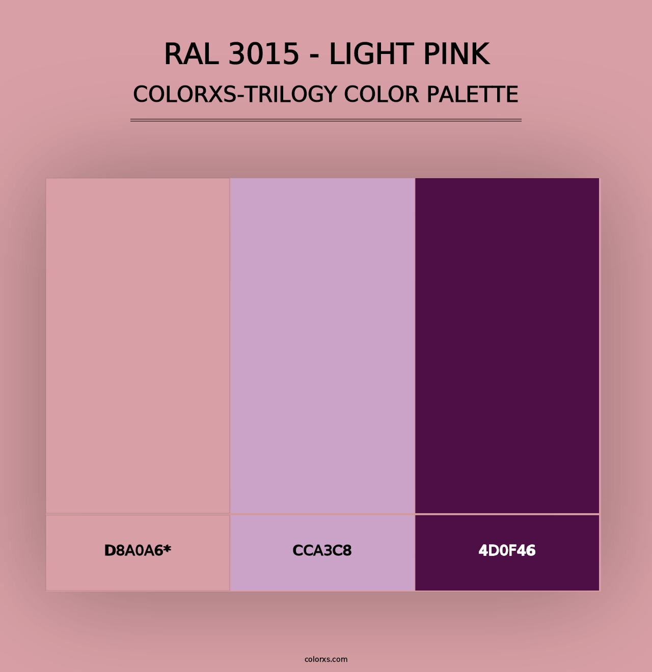 RAL 3015 - Light Pink - Colorxs Trilogy Palette