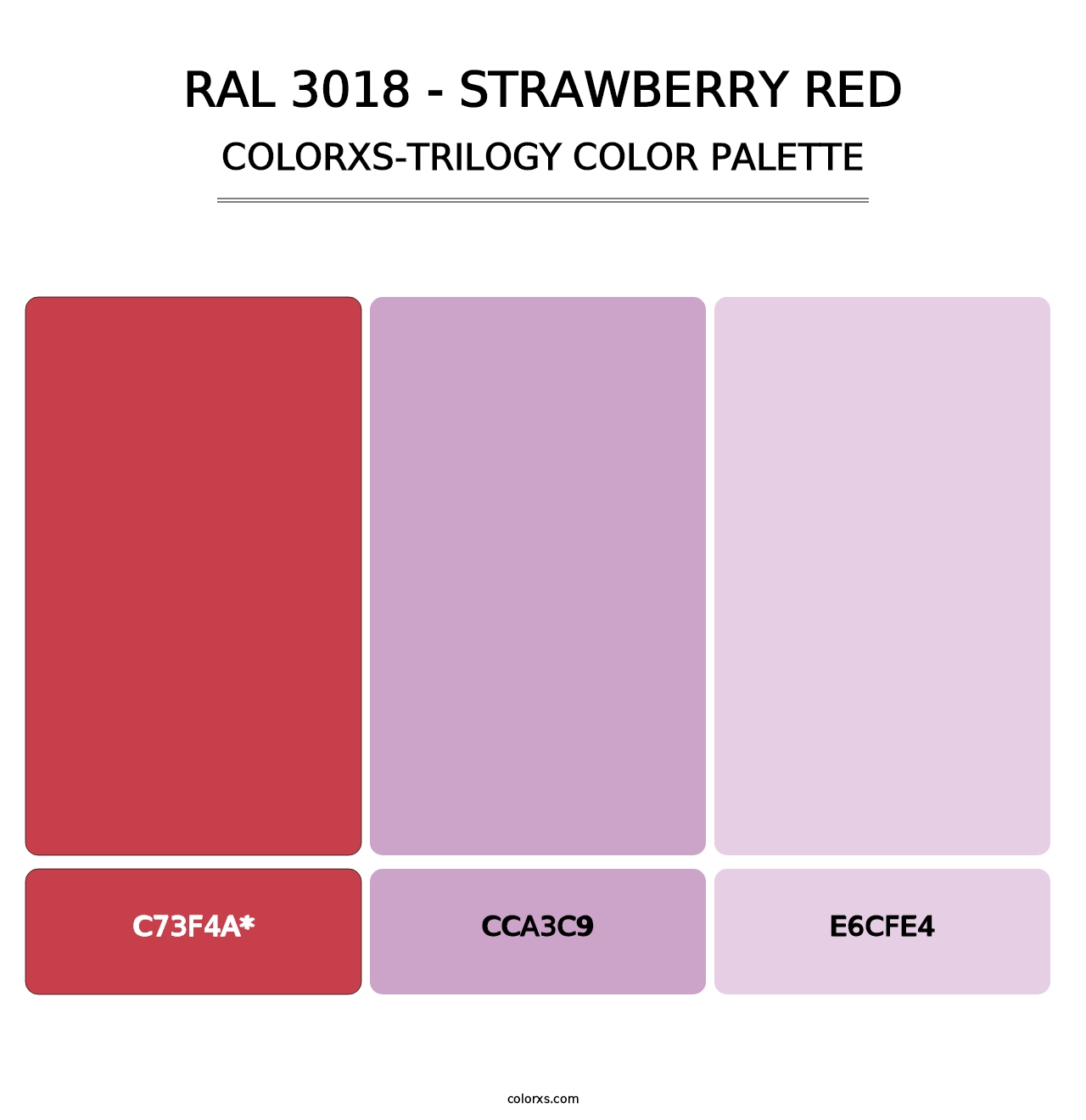 RAL 3018 - Strawberry Red - Colorxs Trilogy Palette