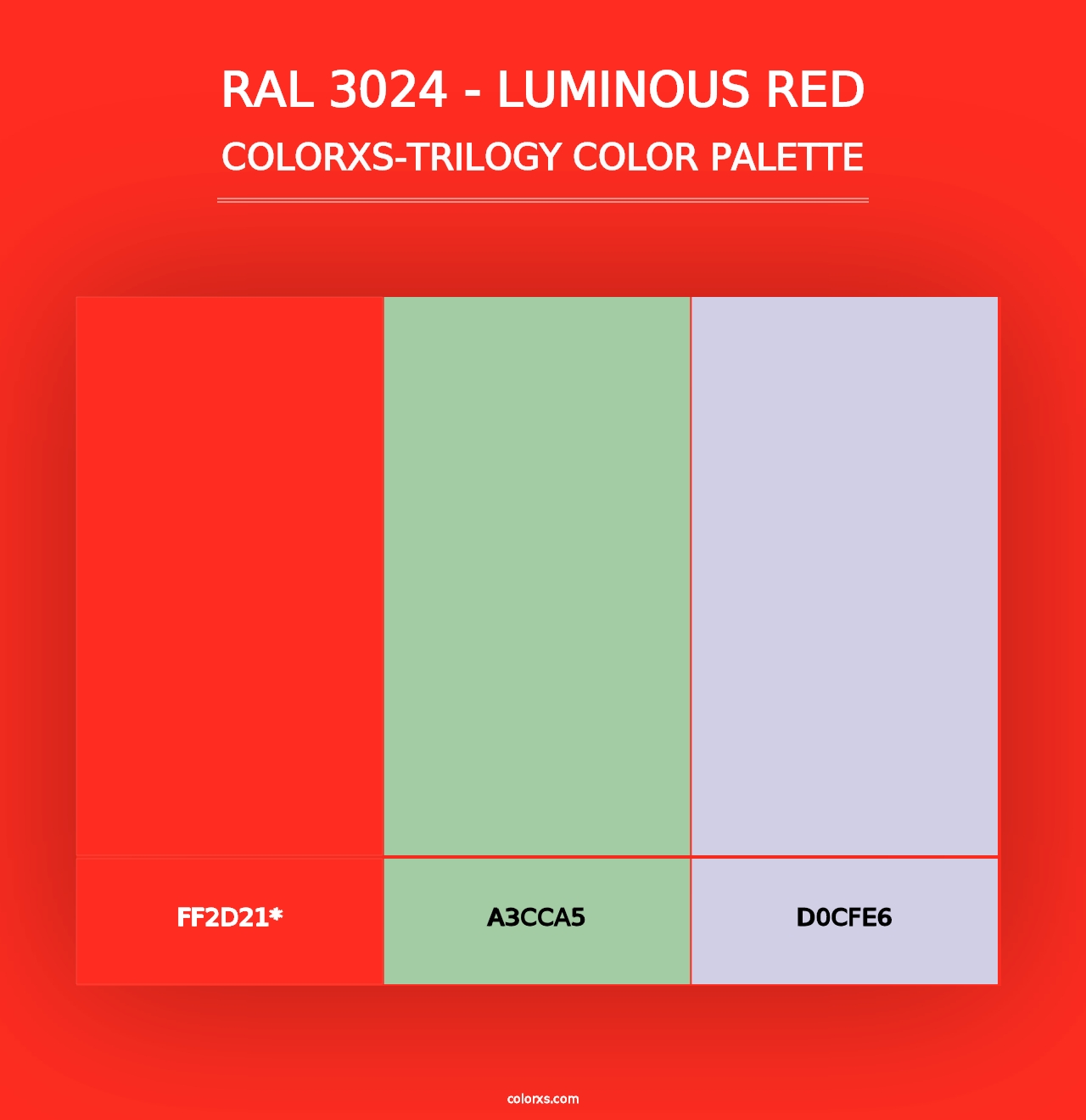 RAL 3024 - Luminous Red - Colorxs Trilogy Palette