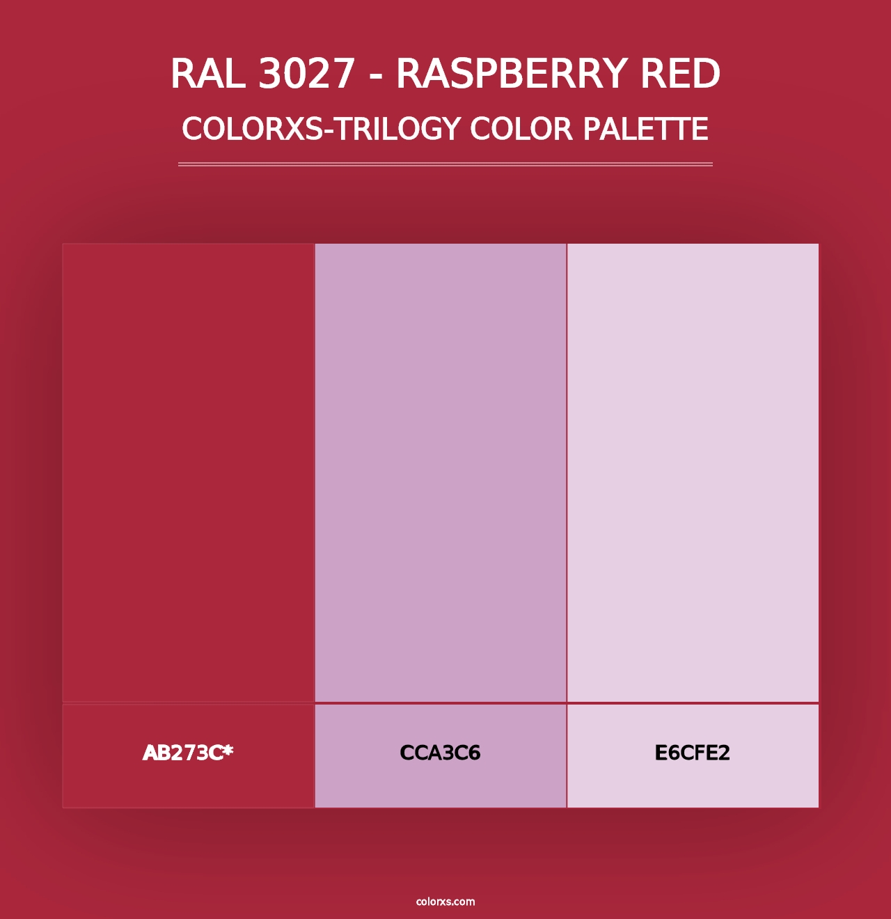 RAL 3027 - Raspberry Red - Colorxs Trilogy Palette