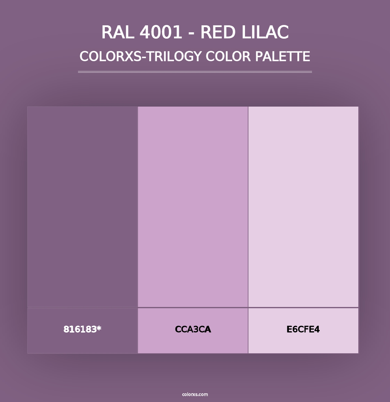 RAL 4001 - Red Lilac - Colorxs Trilogy Palette