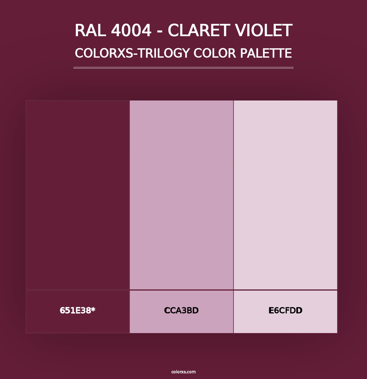 RAL 4004 - Claret Violet - Colorxs Trilogy Palette