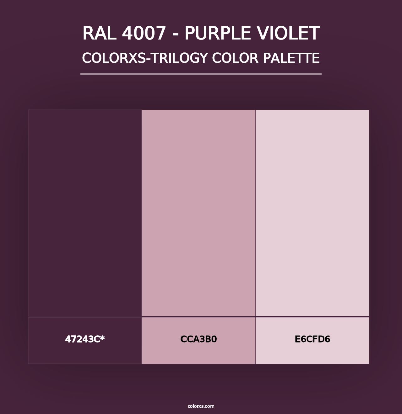 RAL 4007 - Purple Violet - Colorxs Trilogy Palette