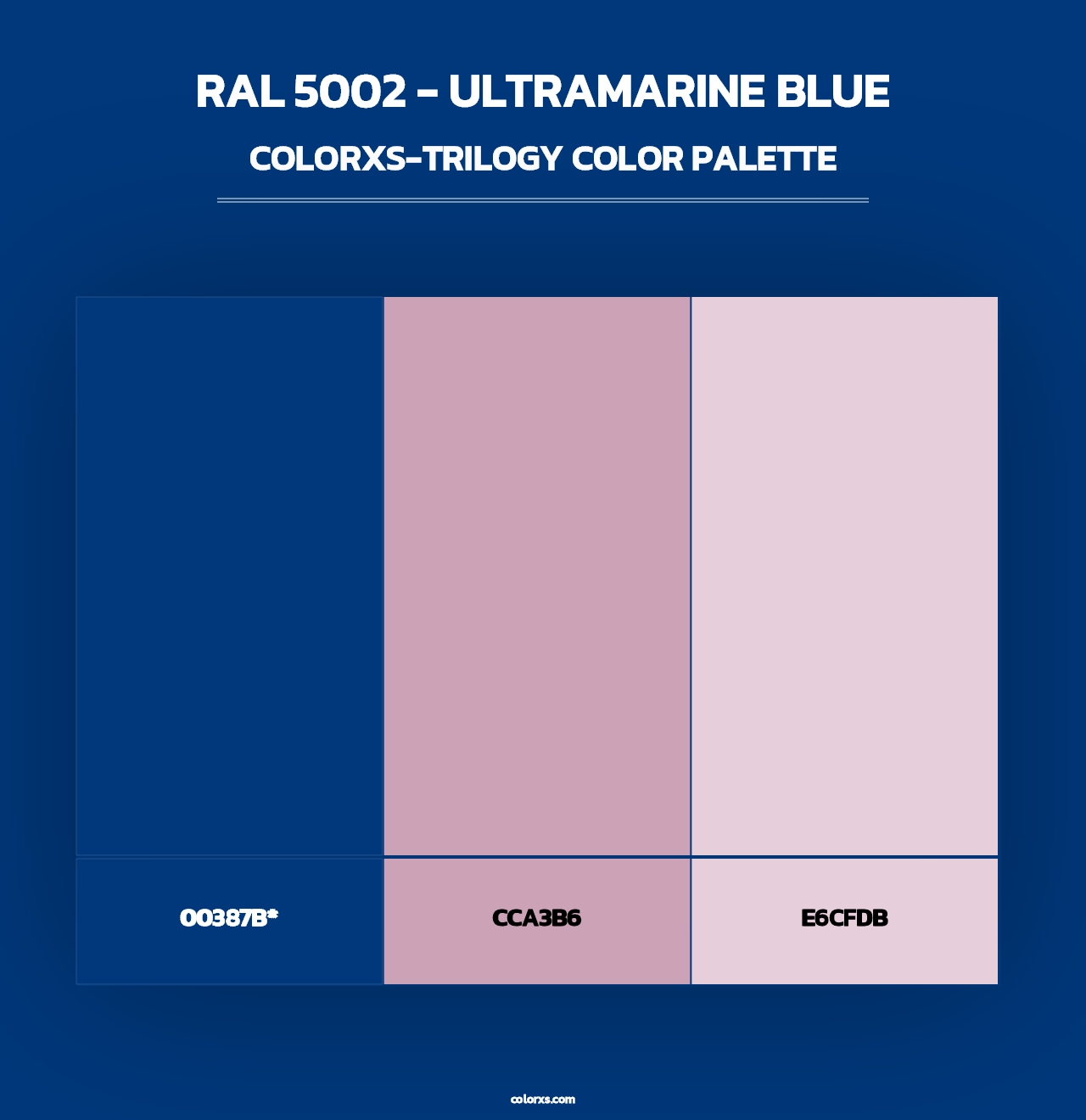 RAL 5002 - Ultramarine Blue - Colorxs Trilogy Palette