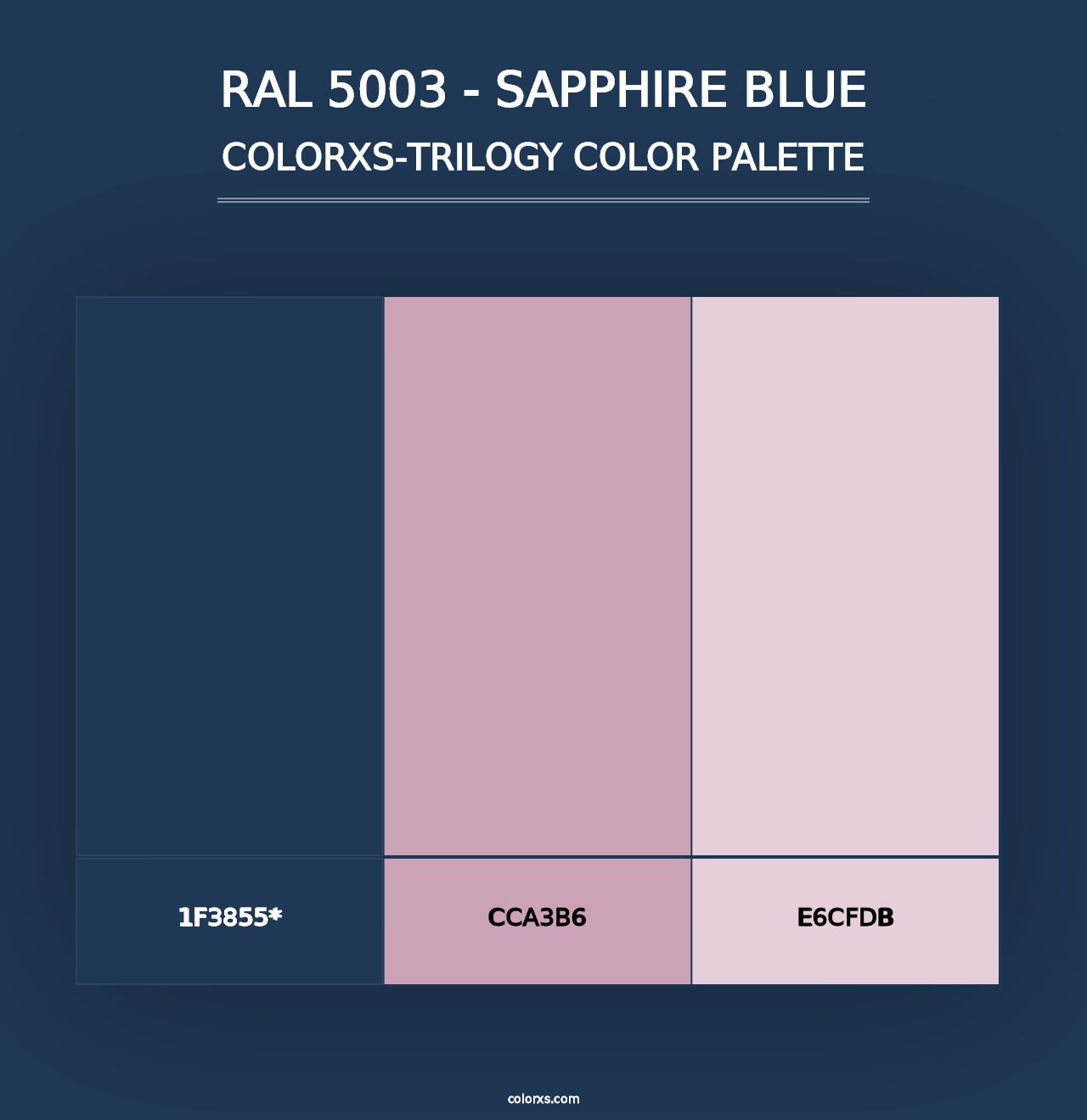 RAL 5003 - Sapphire Blue - Colorxs Trilogy Palette