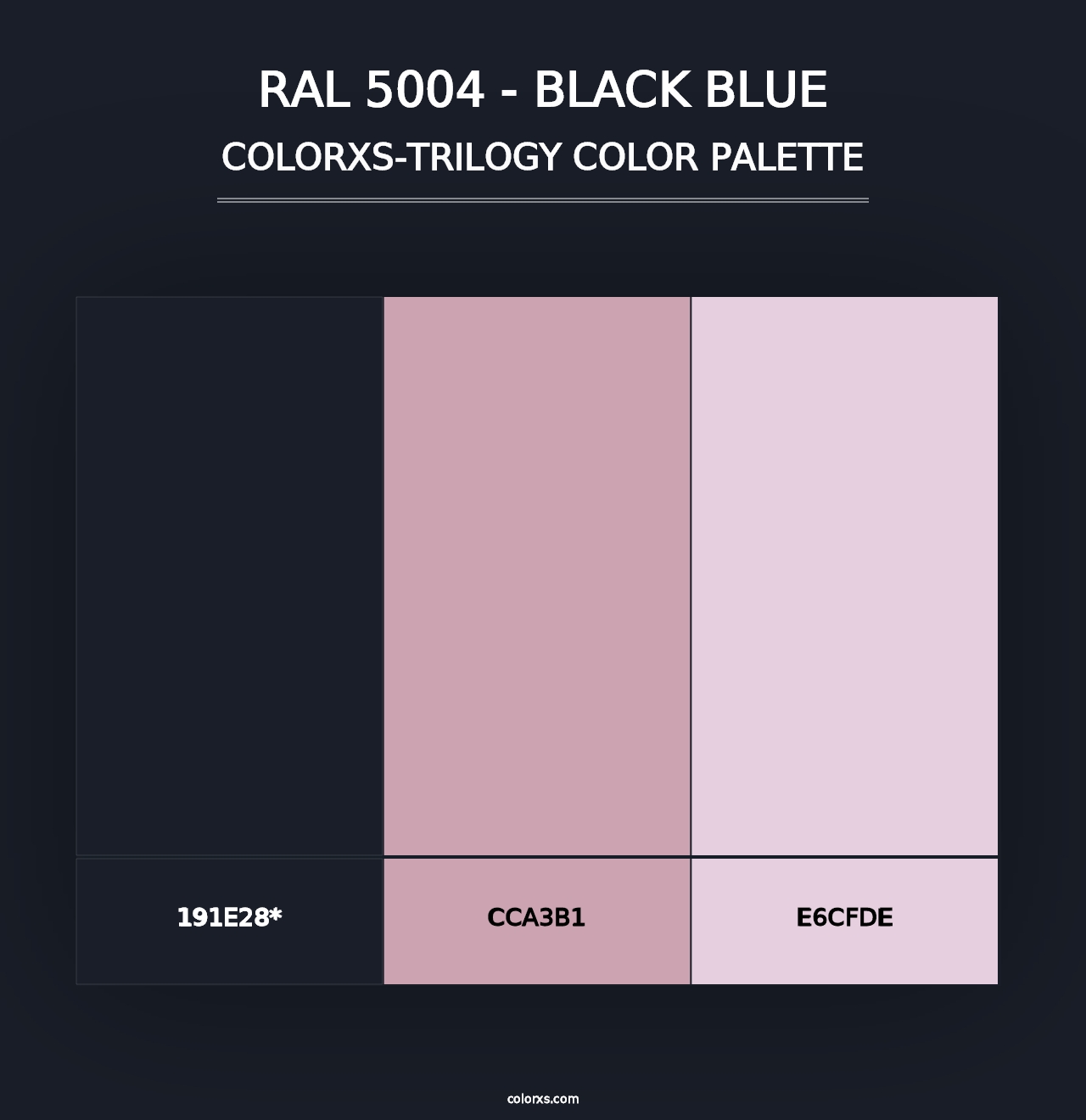 RAL 5004 - Black Blue - Colorxs Trilogy Palette