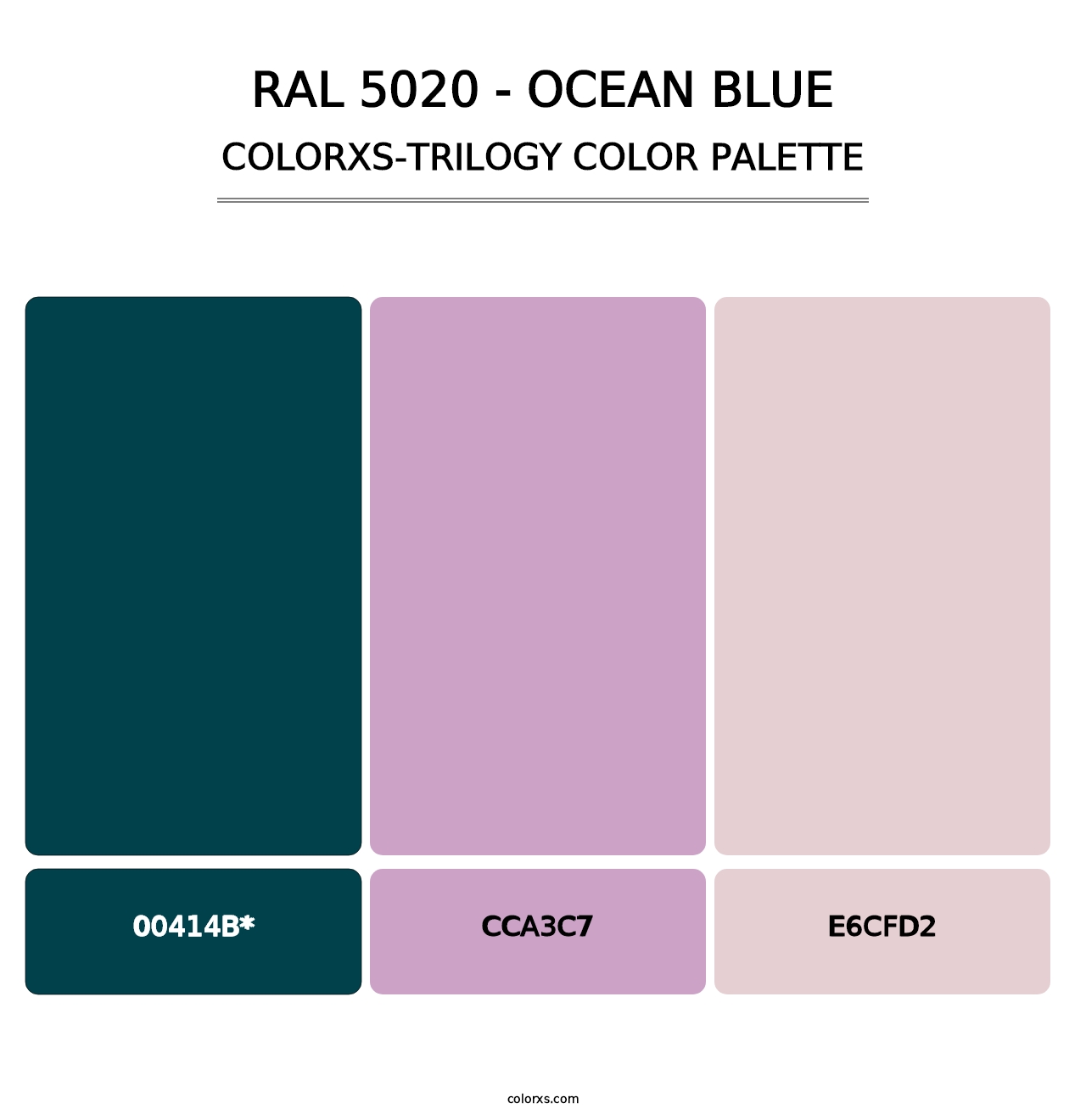 RAL 5020 - Ocean Blue - Colorxs Trilogy Palette
