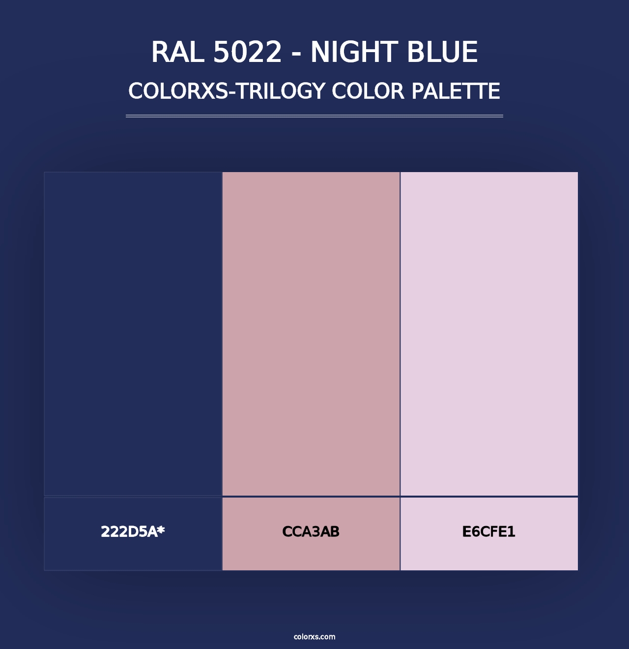 RAL 5022 - Night Blue - Colorxs Trilogy Palette