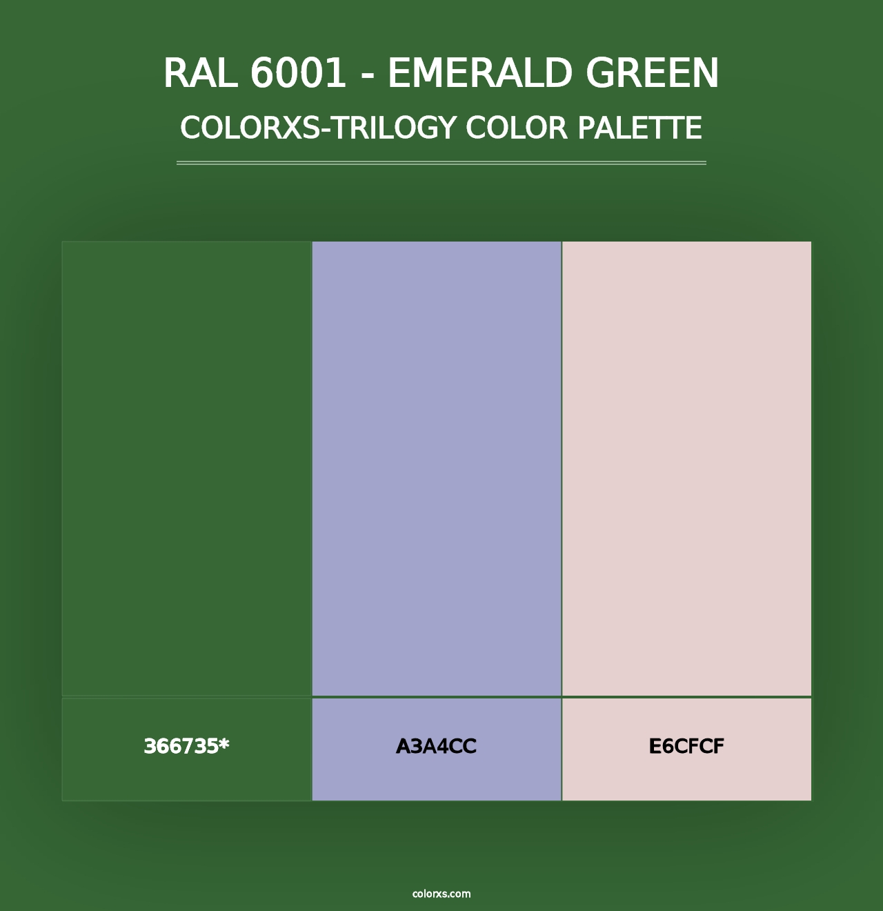 RAL 6001 - Emerald Green - Colorxs Trilogy Palette