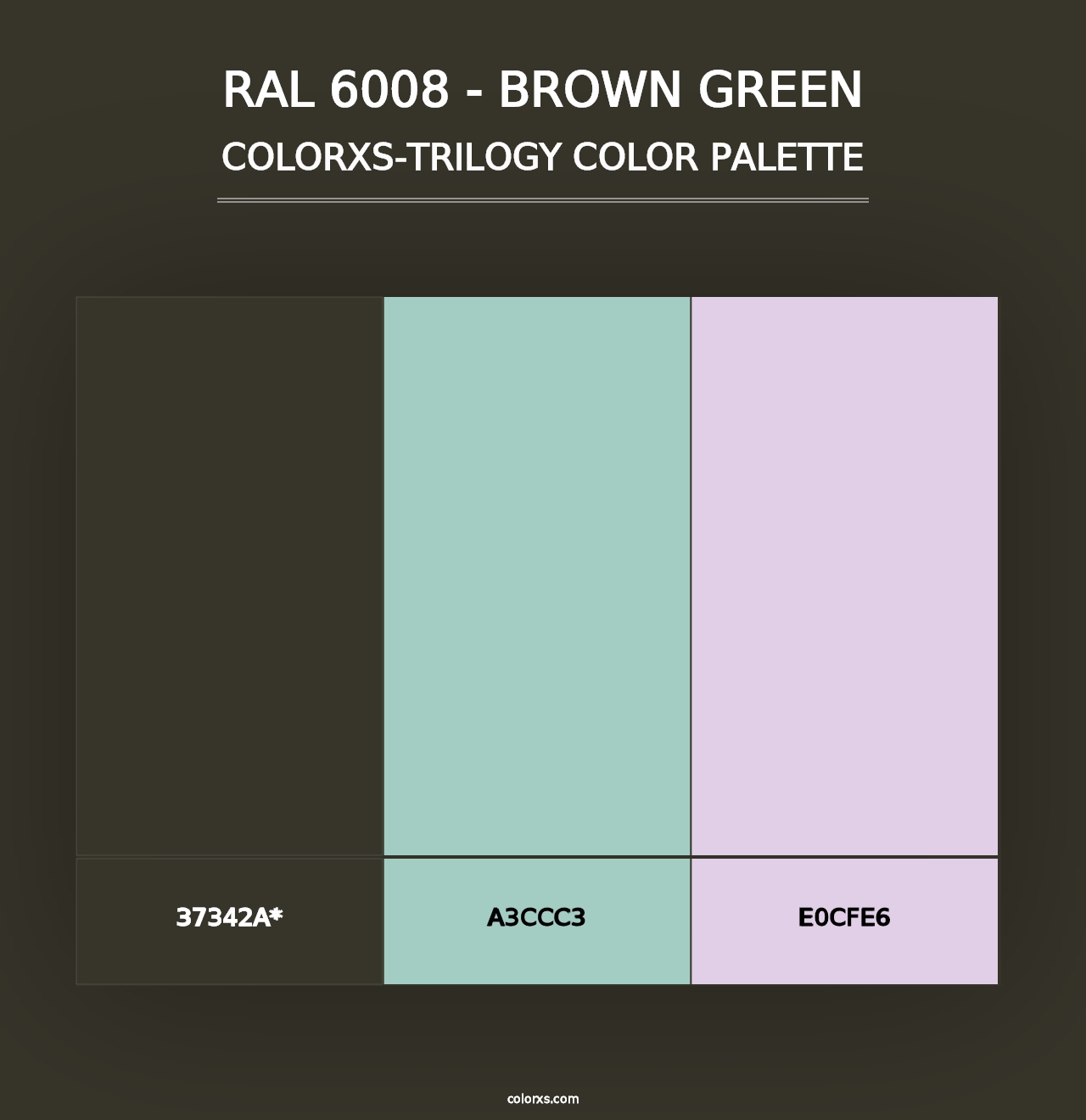 RAL 6008 - Brown Green - Colorxs Trilogy Palette