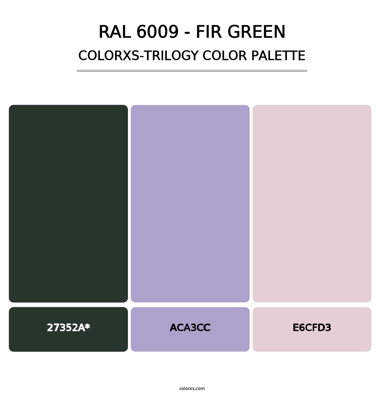 RAL 6009 - Fir Green - Colorxs Trilogy Palette