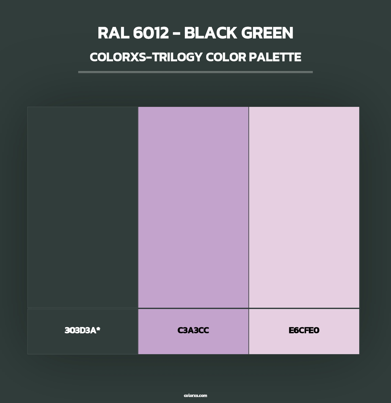 RAL 6012 - Black Green - Colorxs Trilogy Palette