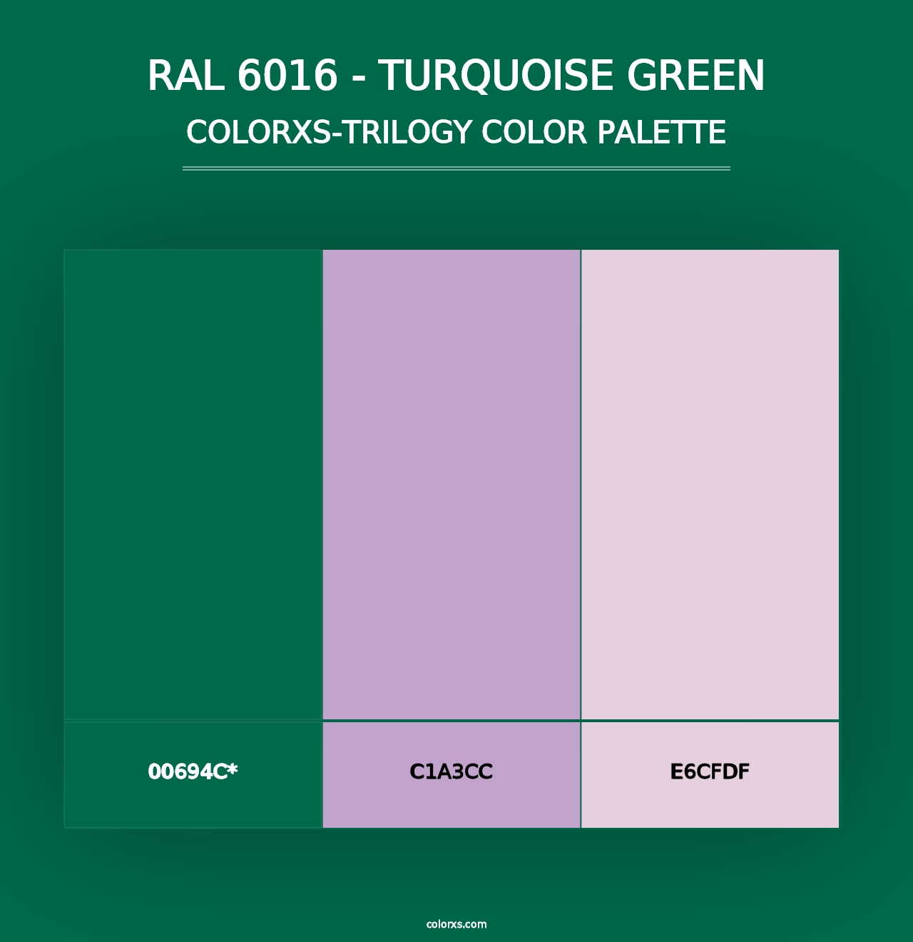 RAL 6016 - Turquoise Green - Colorxs Trilogy Palette