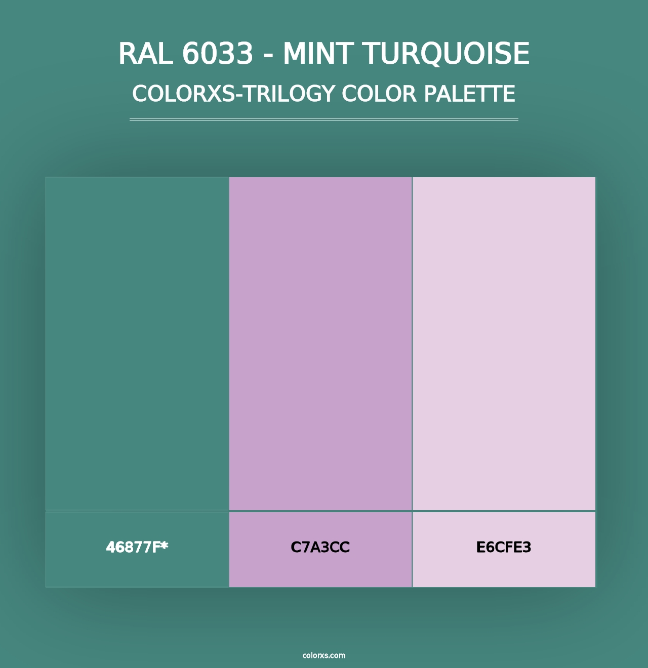 RAL 6033 - Mint Turquoise - Colorxs Trilogy Palette