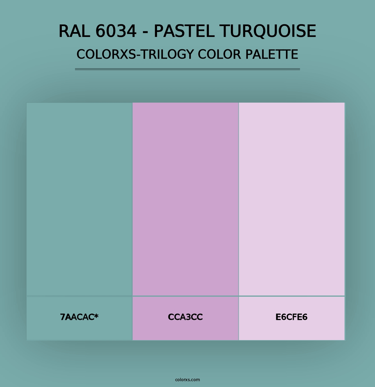 RAL 6034 - Pastel turquoise - Colorxs Trilogy Palette