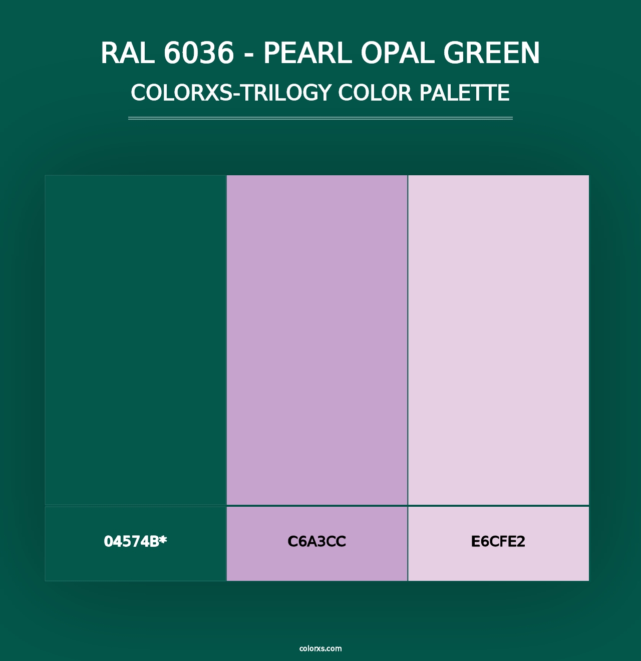 RAL 6036 - Pearl Opal Green - Colorxs Trilogy Palette