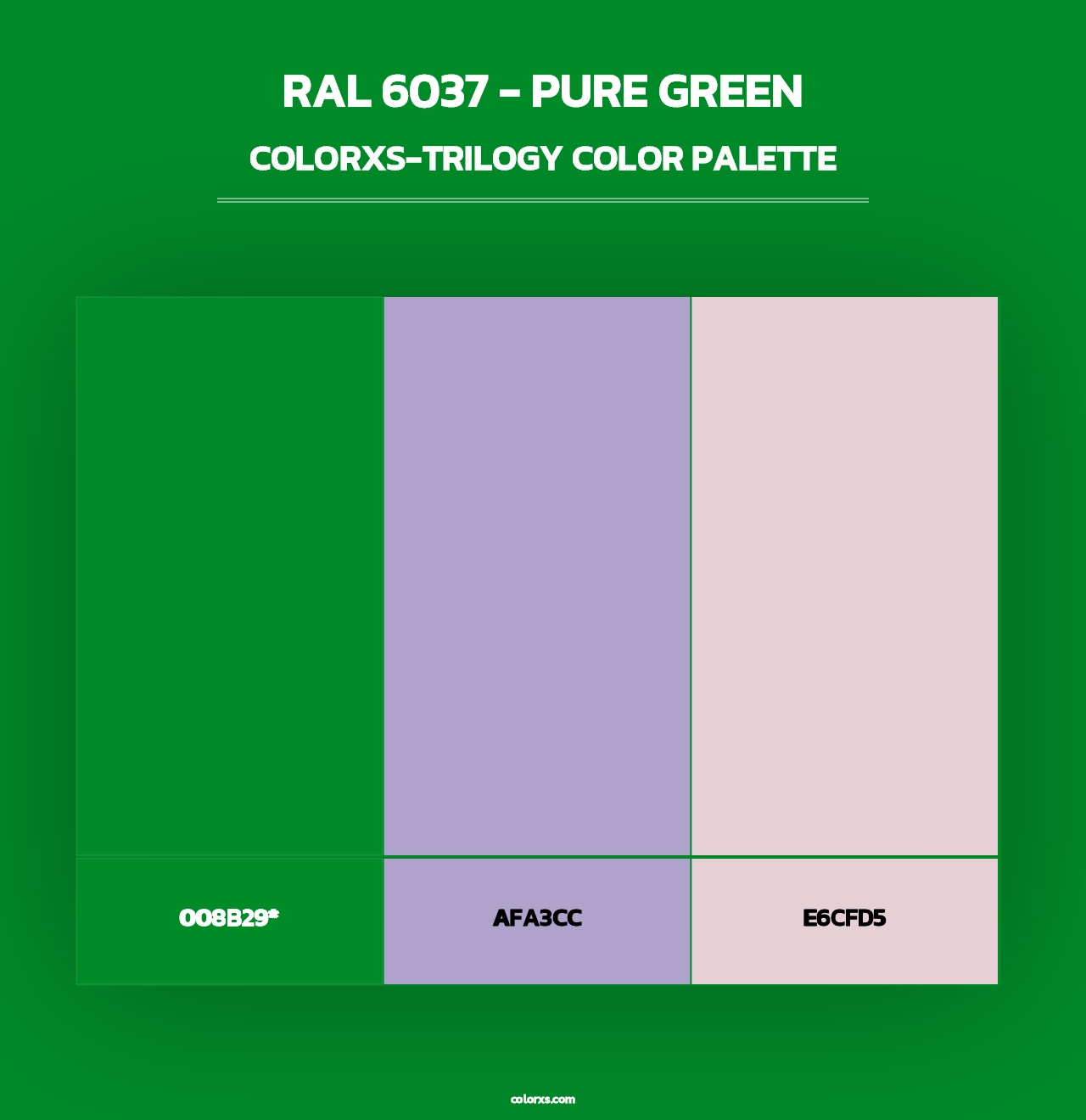 RAL 6037 - Pure Green - Colorxs Trilogy Palette