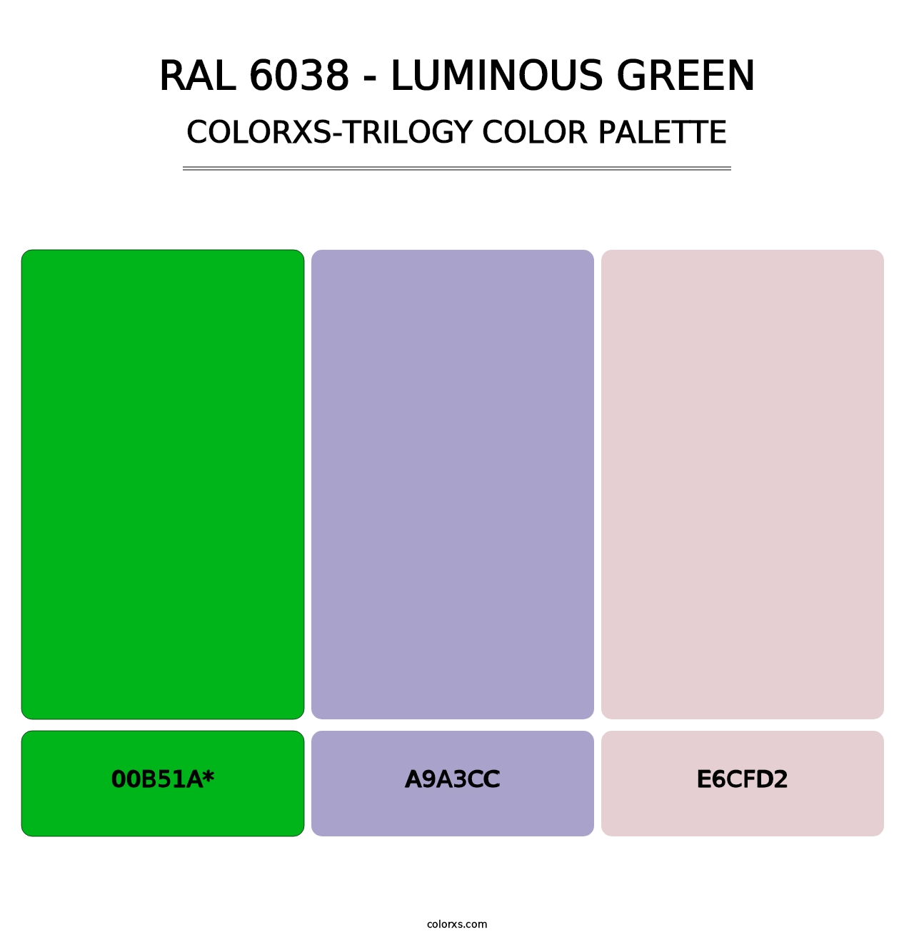 RAL 6038 - Luminous Green - Colorxs Trilogy Palette