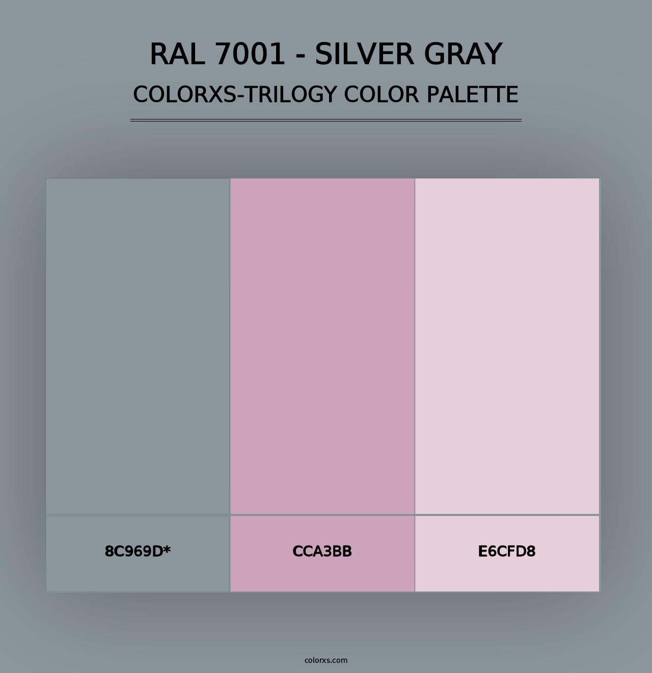 RAL 7001 - Silver Gray - Colorxs Trilogy Palette