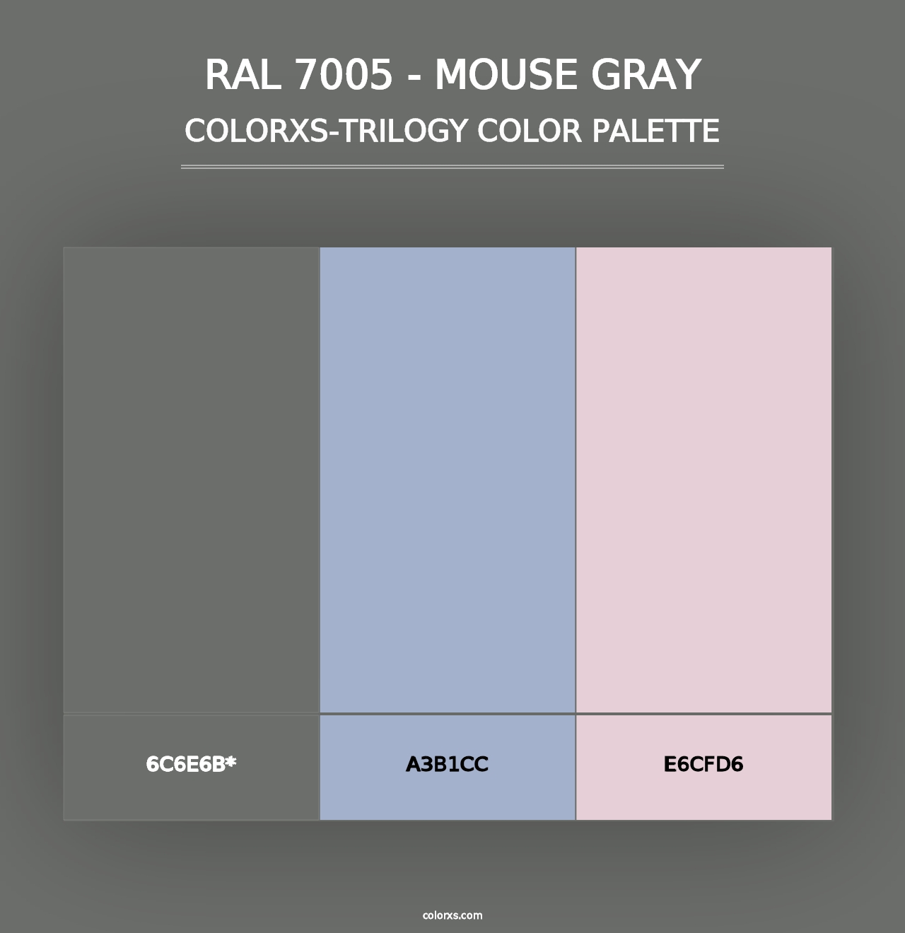 RAL 7005 - Mouse Gray - Colorxs Trilogy Palette