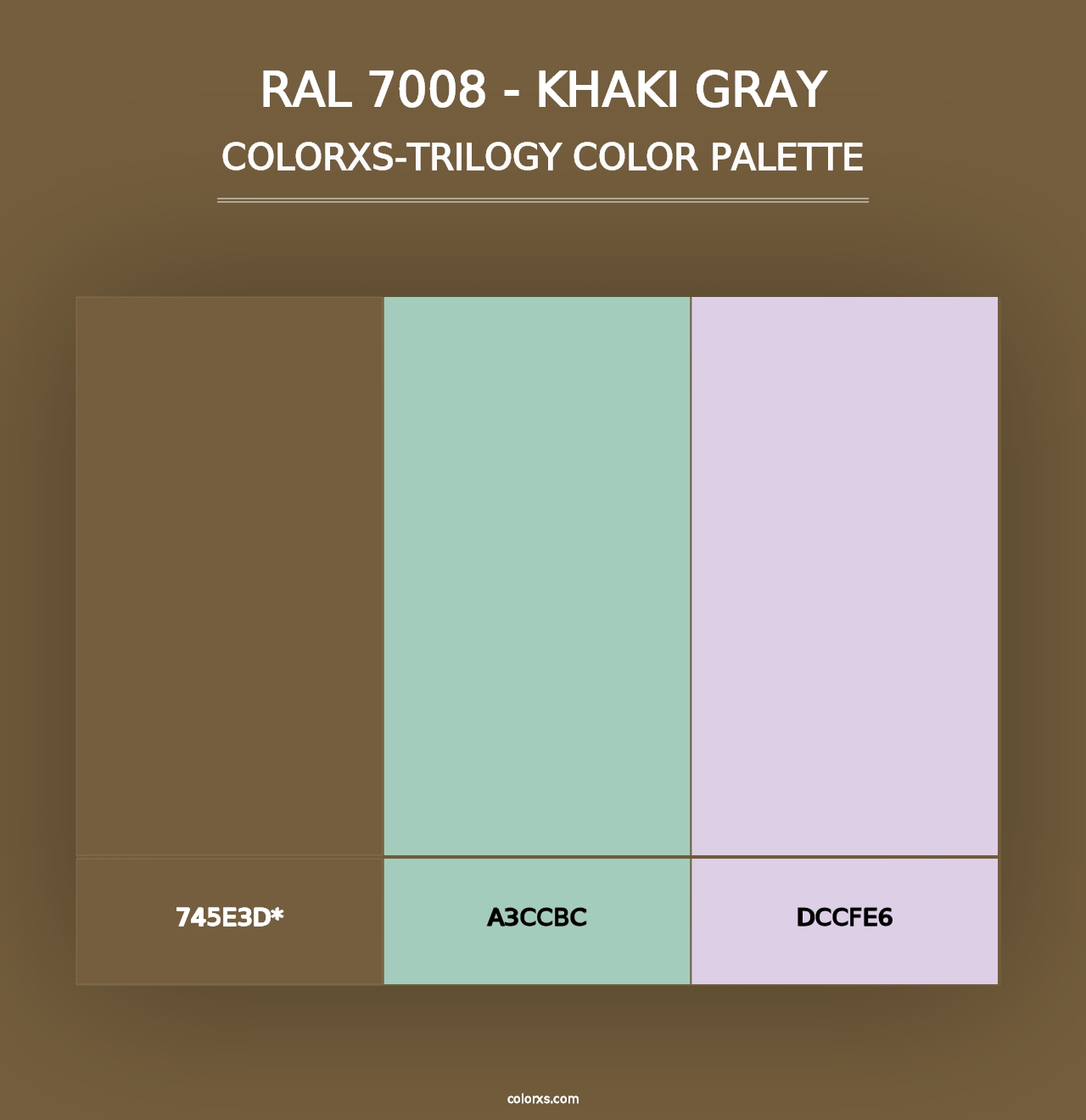 RAL 7008 - Khaki Gray - Colorxs Trilogy Palette