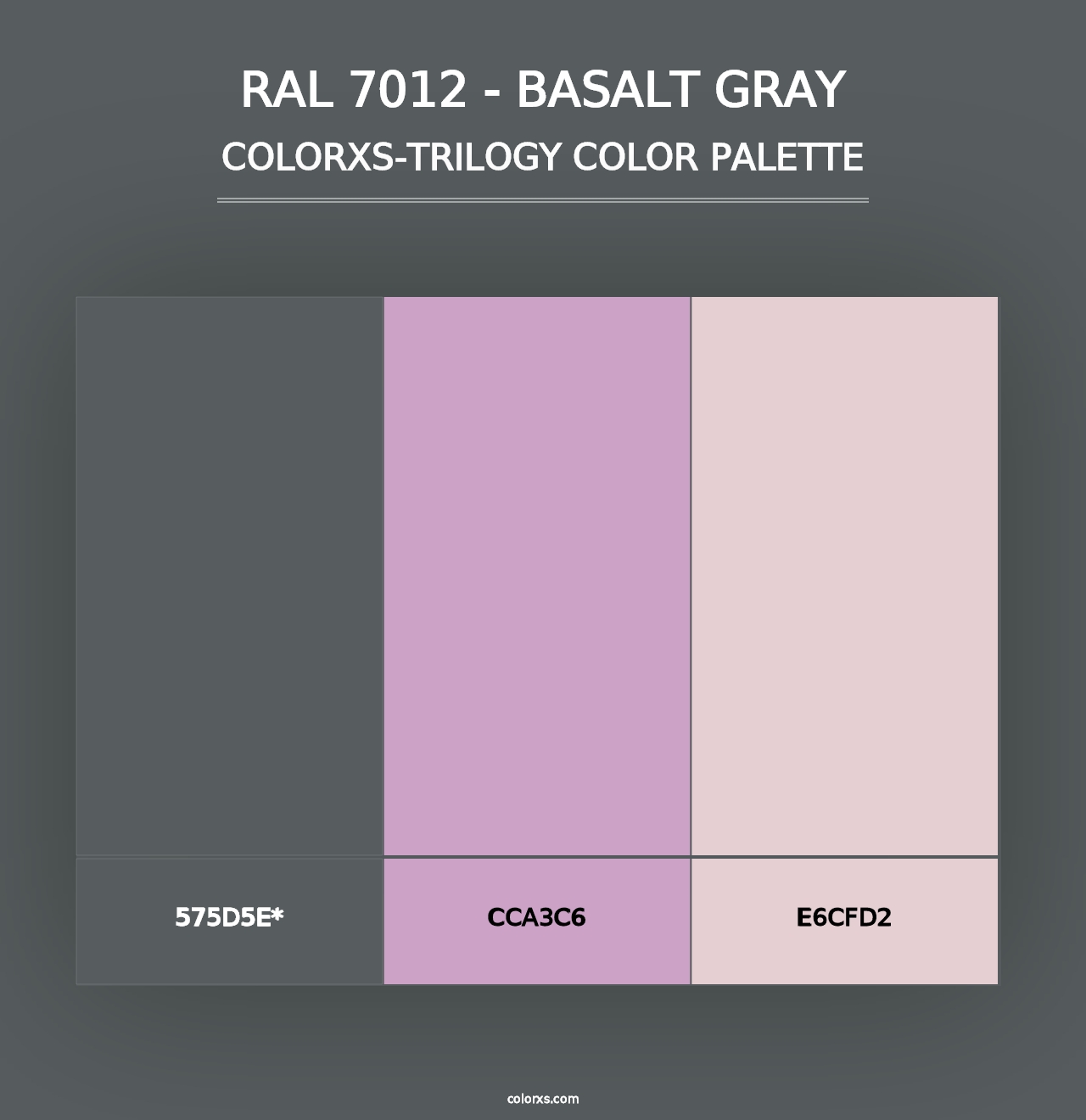 RAL 7012 - Basalt Gray - Colorxs Trilogy Palette