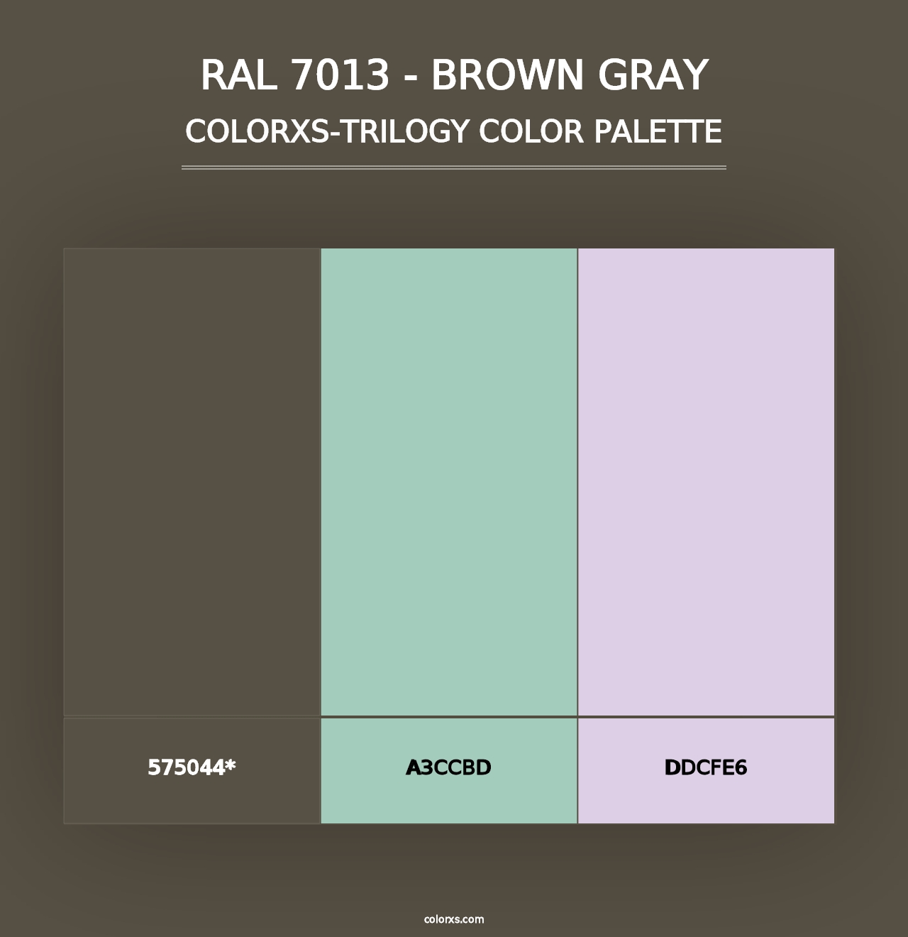 RAL 7013 - Brown Gray - Colorxs Trilogy Palette