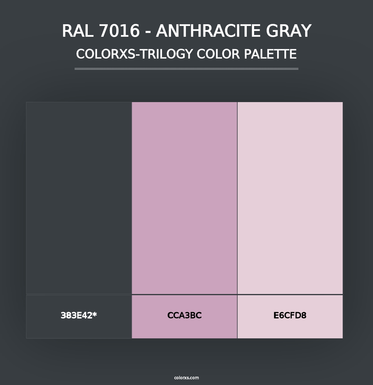 RAL 7016 - Anthracite Gray - Colorxs Trilogy Palette