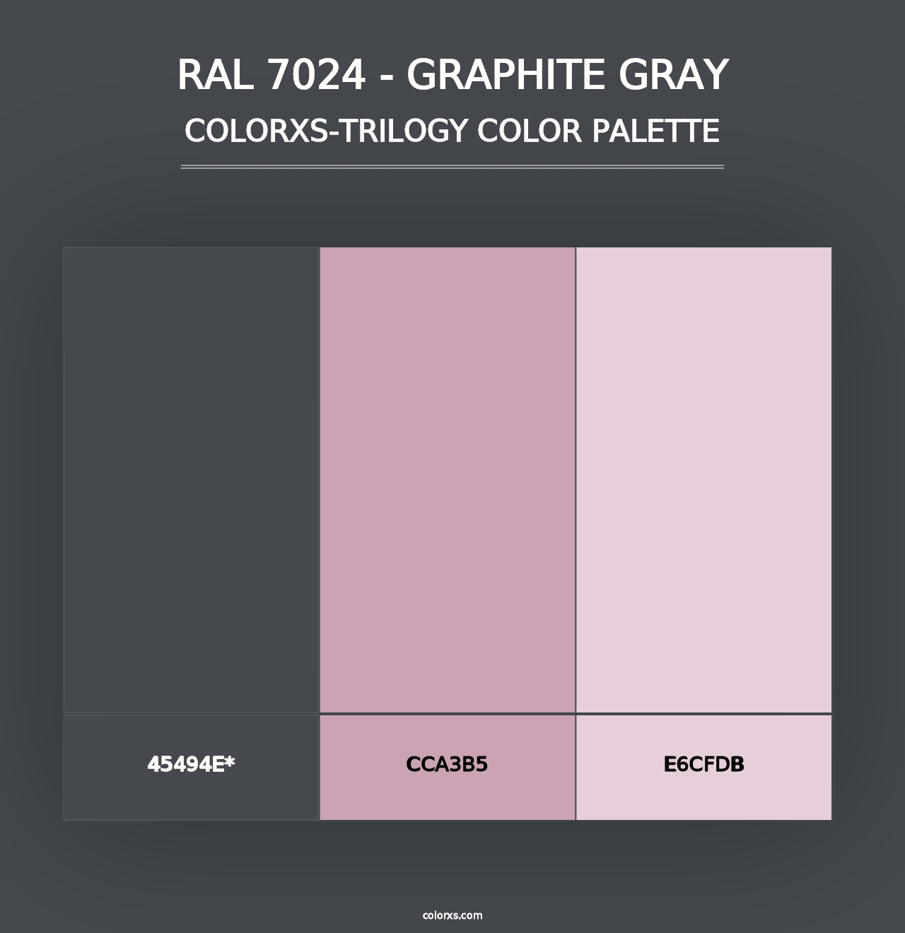 RAL 7024 - Graphite Gray - Colorxs Trilogy Palette